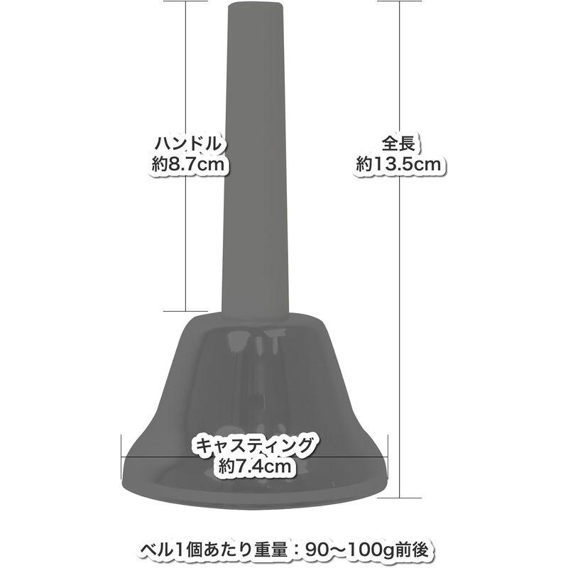 KC ミュージックベル (ハンドベル) 23音 セット MB-23K S シルバー