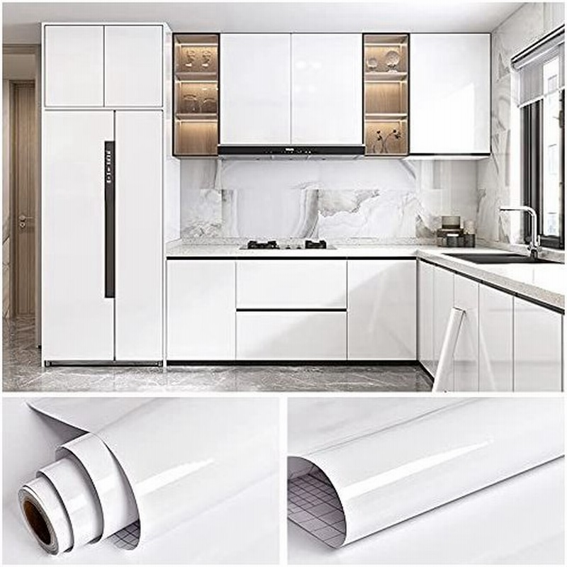 Youka 壁紙シール 白 60cm リメイクシート 防水 耐熱 ツルツル 壁紙 防油 防カビ 光沢 壁紙 貼りやすい キッチン テーブル 賃貸 補 通販 Lineポイント最大get Lineショッピング