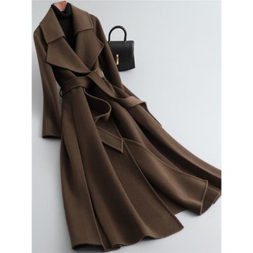 (免運)赫本風冬新款長款雙面羊絨大衣女修身羊毛毛呢呢子外套雙面呢