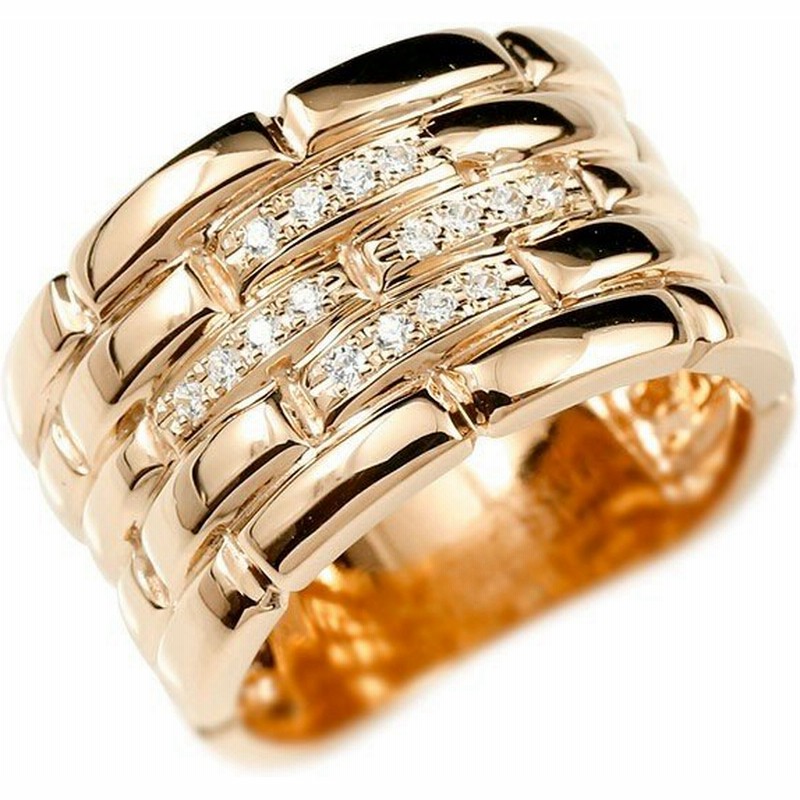 メンズ ダイヤモンドリング ピンクゴールドk10 メタルバンド 時計 指輪 リング ダイヤ 10金 男性用 幅広 人気 ストレート 送料無料 通販 Lineポイント最大0 5 Get Lineショッピング