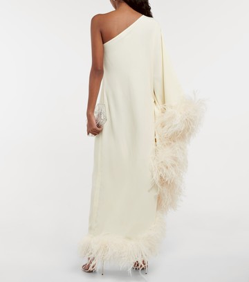 Taller Marmo Ubud feather-trimmed gown