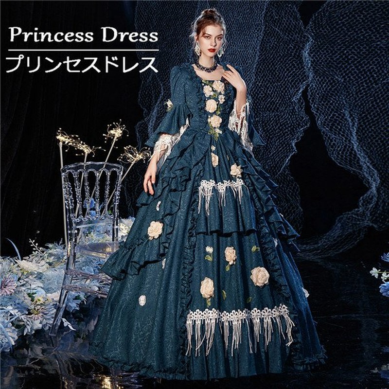 ドレス 18世紀 中世 ドレス プリンセス 宮廷風 ロココ調 ドレス 貴族ドレス 舞台ステージ衣装 クリスマス ヨーロッパ 文化祭 パーティー 通販 Lineポイント最大get Lineショッピング