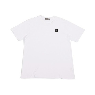 插座織標純棉 T - 白