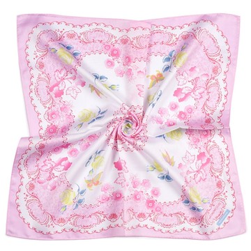WEDGWOOD 蝶戀花系列純綿帕巾-粉紅色