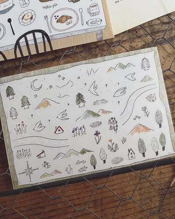 山地圖 Mountain map - 轉印貼紙