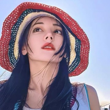 花兒與少年熱巴同款彩虹草編漁夫帽女夏季防曬遮陽帽沙灘太陽帽子 帽子 防曬帽 時尚 遮陽帽女抗uv 防曬帽子 盆帽