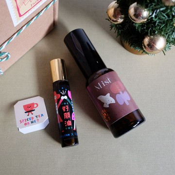 *新年送禮 出差實用 能量棒棒禮盒/ 聖木能量噴霧與限定薄荷滾珠