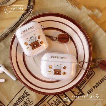 手磨咖啡豆適用Baseus倍思E3耳機套M2透明W04軟WM05真無線藍牙WM02保護殼M2/W04+/storm3無線耳機套wo4/3