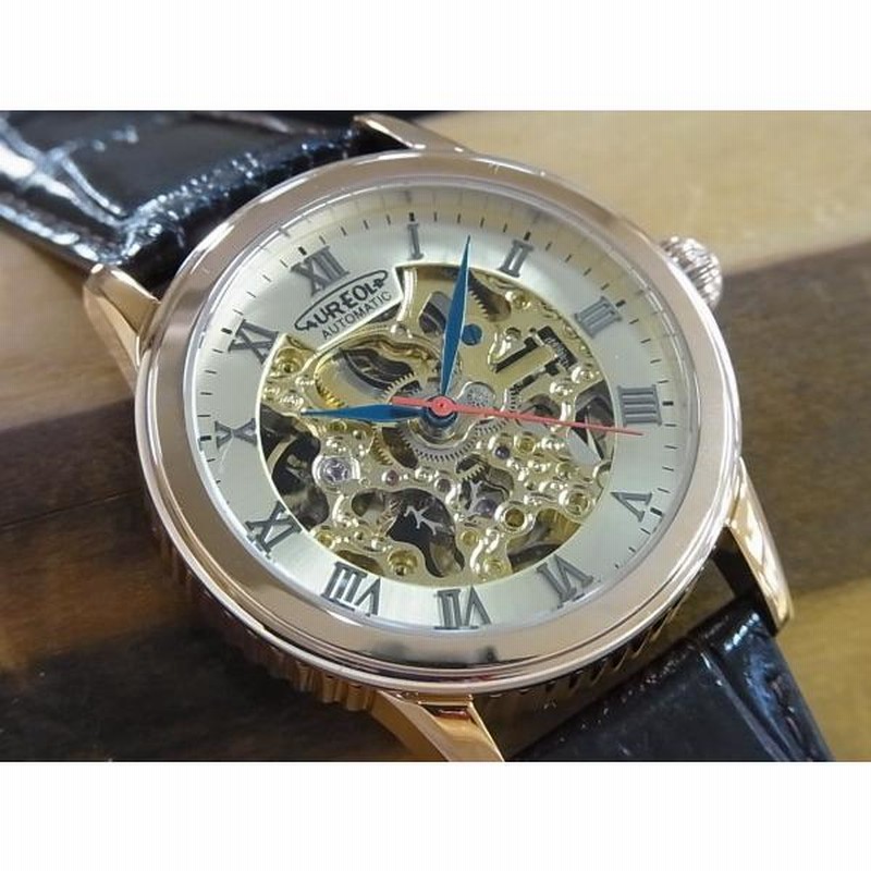 超美品 AUREOLE オレオール スケルトンウォッチ 自動巻 ベルト新品 Yahoo!オークション -「オレオール スケルトン」(アナログ（自動