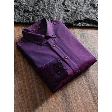 線下299！幾何提花！外貿男士秋冬加絨保暖商務百搭休閑長袖襯衫