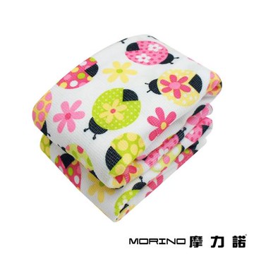 【MORINO】超細纖維滿版童趣毛巾 俏皮瓢蟲