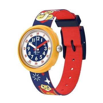 【swatch】FLIKFLAK 兒童手錶 YEAR OF THE SNAKE (31.85mm) 瑞士錶 編織錶帶 FPNP165