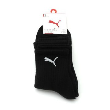 PUMA NOS 素色跳豹短筒襪 三雙組 黑 BB149401