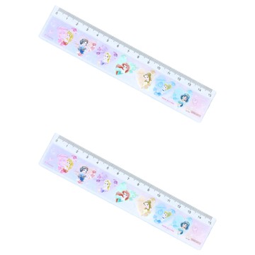 sun-star 卡通直尺 15cm  迪士尼夢幻公主 紫色  2支
