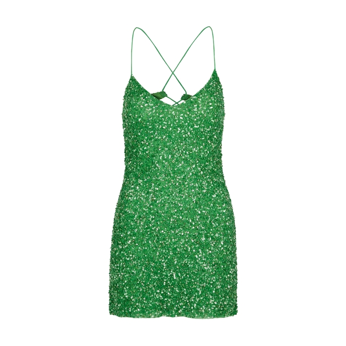 Retrofête Astrid Green Sequin Mini Dress