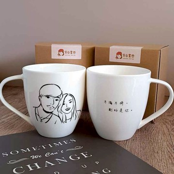 【客自畫】你也可以變網美_早餐大杯(附贈手機桌布)