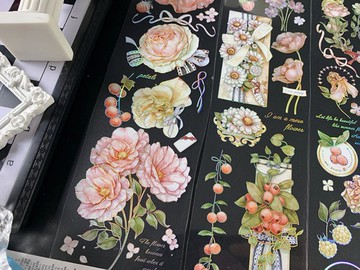 羅曼史 古典花卉集 PET 紙膠帶 鐳射銀