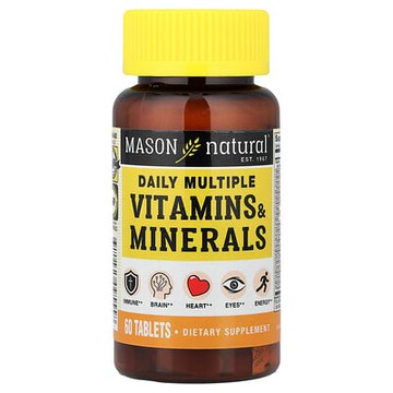 Mason Natural, 日常多維生素和礦物質，60 片