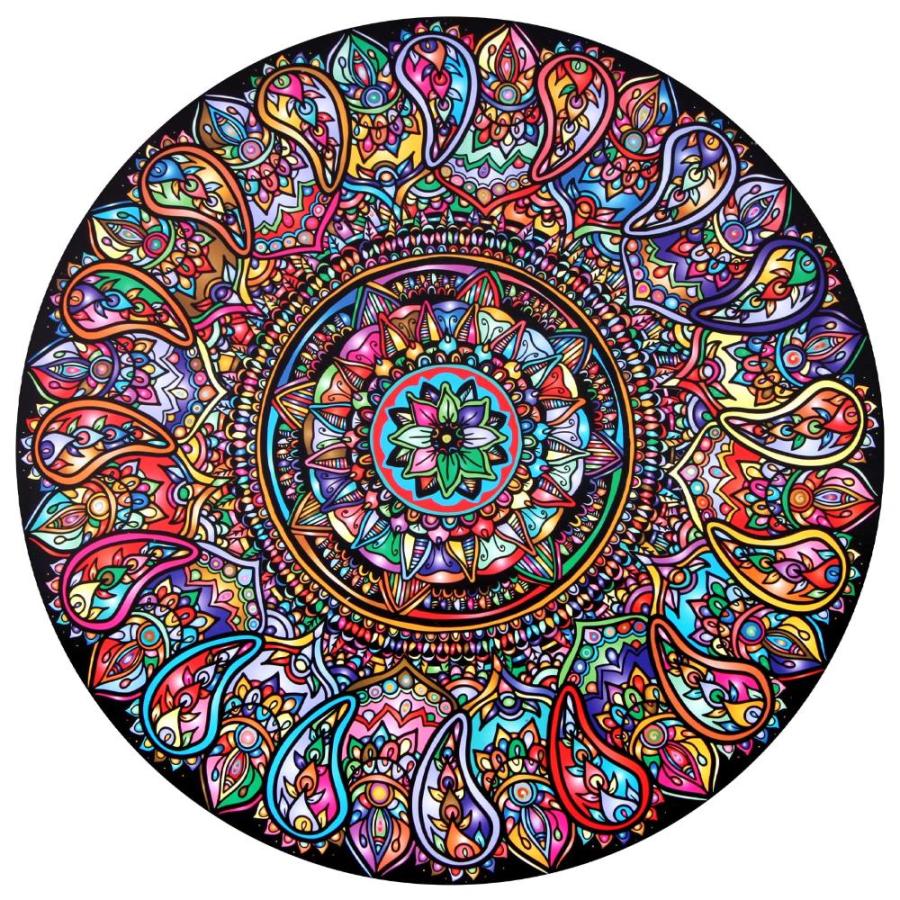 Bgraamiens Puzzle-Mandala Petals-1000 Pieces Round Puzzle Color