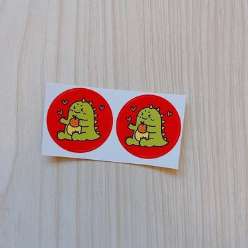 龍年 貼紙 大吉大利 大橘大利 3公分 圓形 貼紙 30枚