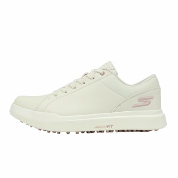Skechers 高爾夫球鞋 Go Golf Drive 6 女鞋 米 粉紅 防水 皮革 抓地 123128NTMT