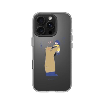 iPhone 16 Pro Clear Case（相機按鈕） 透明 - 咻咻熊 XiuXiubear - 抱我！抱我！
