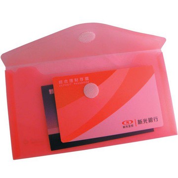 HFP WP 黏扣文件袋支票型G905(10入)透明白