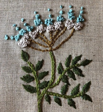 亞麻 花刺繡化妝包 I 訂製商品