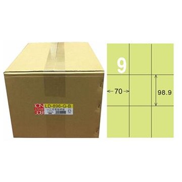 【龍德】A4三用電腦標籤 98.9x70mm 淺綠色 1000入 / 箱 LD-896-G-B【APP滿額下單10%點數(單一帳號最高5000點)】1/31止
