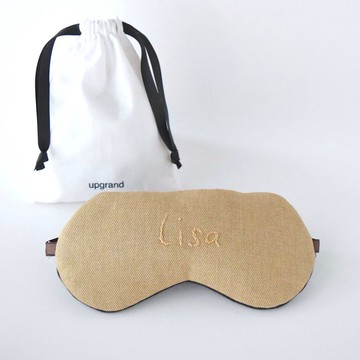 【聖誕客製化】日本眼罩 Soft Denim|米色|有附收納袋|交換禮物