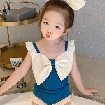 mori🎀mori女童泳衣連體洋氣小女孩夏季公主遊泳服3嵗寶寶2網紅兒童泳裝嬰兒