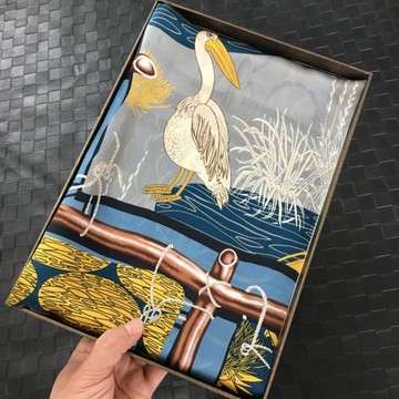 蘇州100%桑蠶絲絲巾真絲方巾絲巾大110真絲緞面大方巾女仙鶴披肩