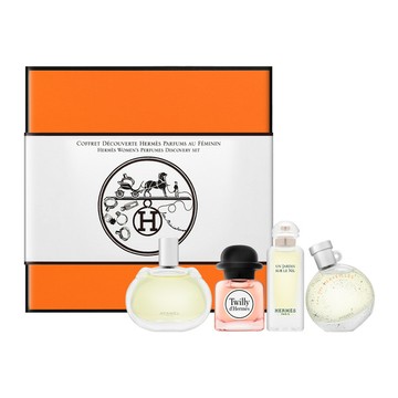 Hermes愛馬仕 小香禮盒四入組 7.5ml*4 #新版 (橘彩星光/巴蕾尼亞/尼羅河花園/絲巾女性淡香精)