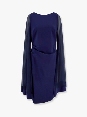 Joju illusion stretch jersey dress with voile sleeves - CHIARA BONI - gender_Woman