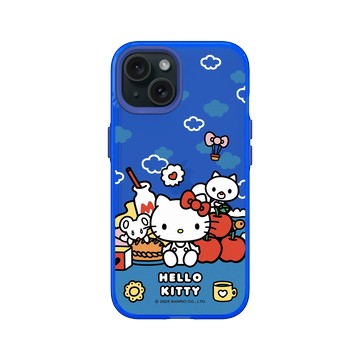 iPhone 15 Clear 激光藍 - 三麗鷗-Hello Kitty - 悠閒時光