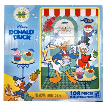 HUNDRED PICTURES 百耘圖 Donald Duck拼圖 Set 182x257mm  108片  唐老鴨  1盒