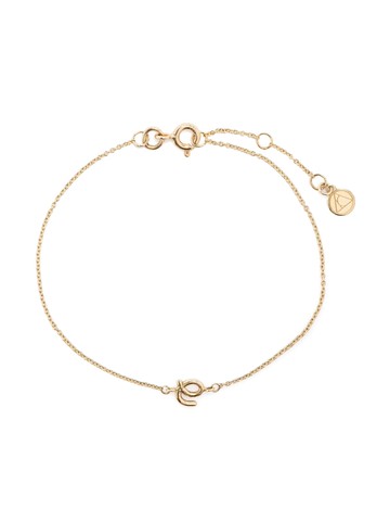 THE ALKEMISTRY - 18kt yellow gold Love Letter initial bracelet - women - 18kt Yellow Gold - One Size