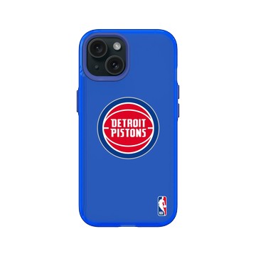 iPhone 15 Clear 激光藍 - NBA - Logo-底特律活塞 Detroit Pistons