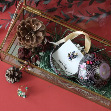 【One N Only】雪花之藍精靈14K注金耳骨夾一只+精緻馬口鐵盒（生日、情人節、畢業、母親、聖誕節禮物）