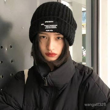 堆堆帽 顯臉小 毛線帽 針織毛帽 針織冷帽 寬鬆大頭圍 冬天毛帽 包頭帽 韓國針織帽 保暖百搭 男女帽 情侶帽333