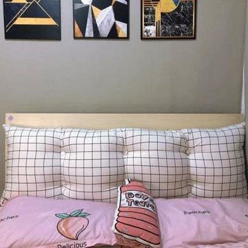 全棉北歐公主風床頭靠墊床上大靠背沙發抱枕榻榻米軟包雙人可拆洗