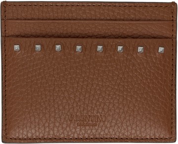Valentino Garavani 棕色 Rockstud 卡包