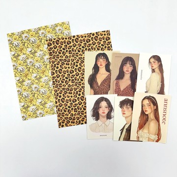 拼貼組 3 復古棕色貼紙混搭 (anns note)