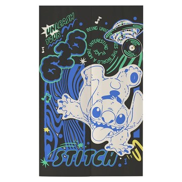 迪士尼史迪奇長門簾(酷黑史迪奇) 85x140cm  黑