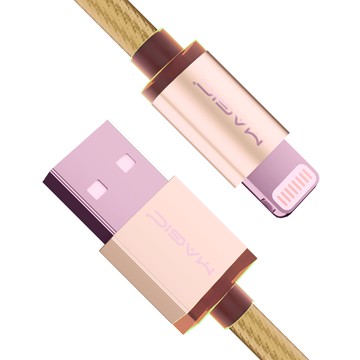 MAGIC Apple 8Pin 原廠認證 LED指示燈傳輸編織線  1.2m  金色  1個