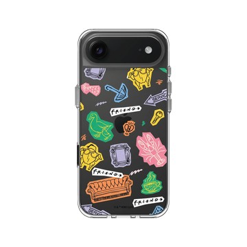 iPhone Air Clear Case（相機按鈕） 透明 - Friends - 六人行拼貼