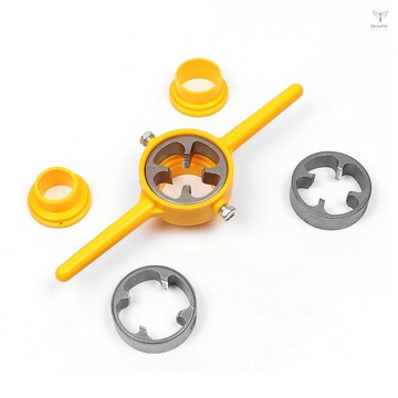 多功能塑料水管螺紋模具英制手動自攻螺絲模具套裝 PVC NPT 60° 錐形管螺紋模具套件