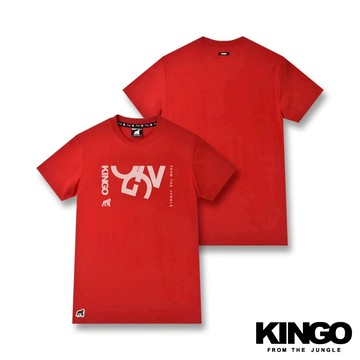 KINGO女款｜紅色印花T恤 412120｜官方直營