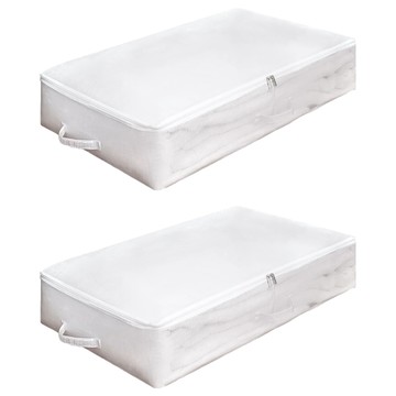 小麥購物 床底收納箱 205g  加大(79 x 40 x 18cm)  白色  2個