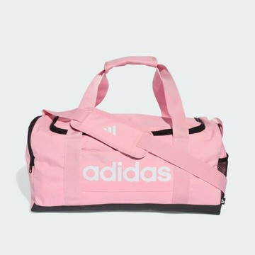 Adidas Linear Duffel S [JX9041] 旅行背袋 健身包 訓練 運動 粉紅 白